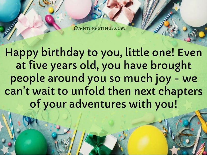 Happy 5th Birthday Quotes
 25 Cute Happy 5th Birthday Quotes And Wishes For Dearest e