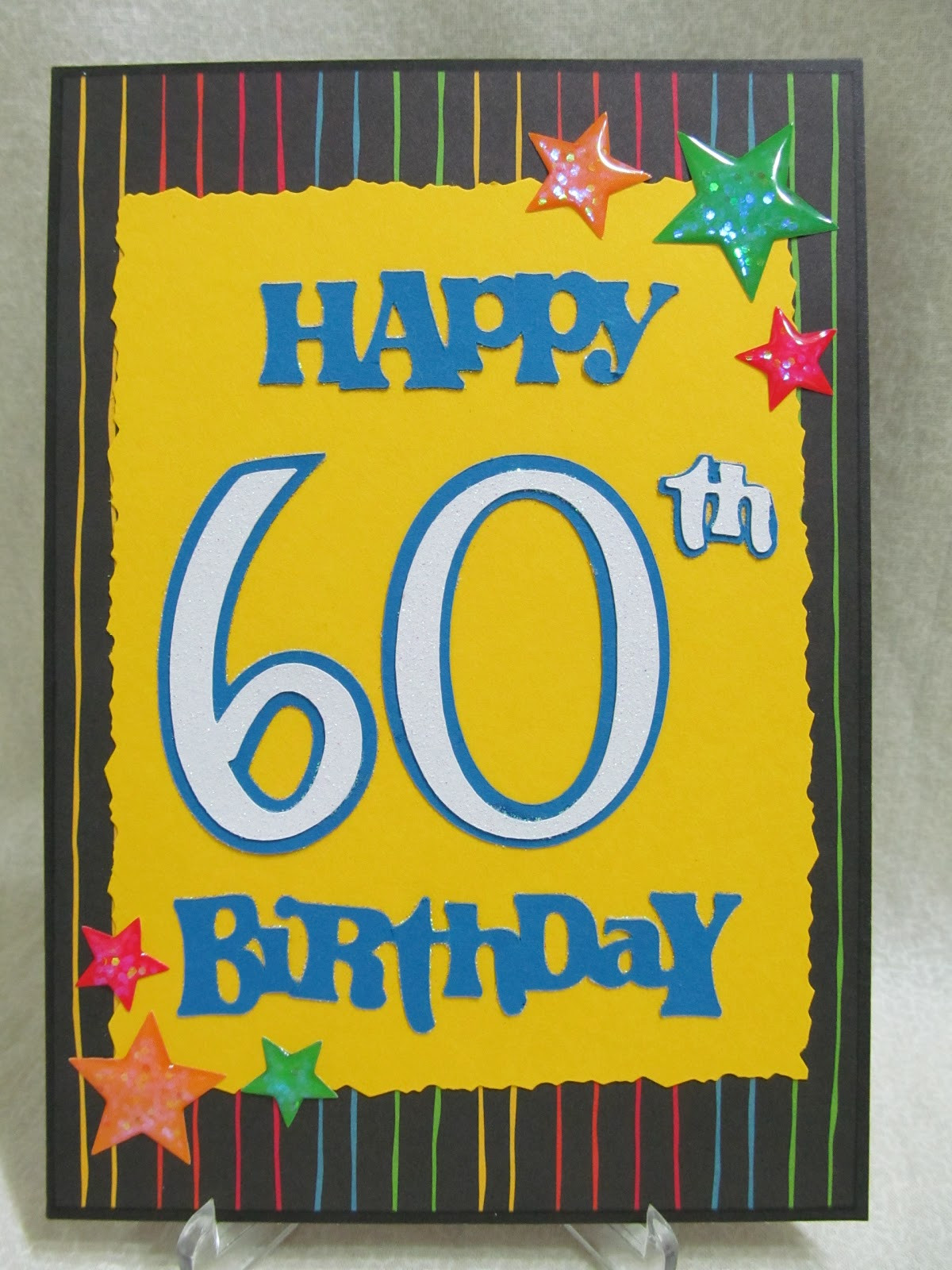 Happy 60th Birthday Cards
 Savvy Handmade Cards Happy 60th Birthday Handmade Card