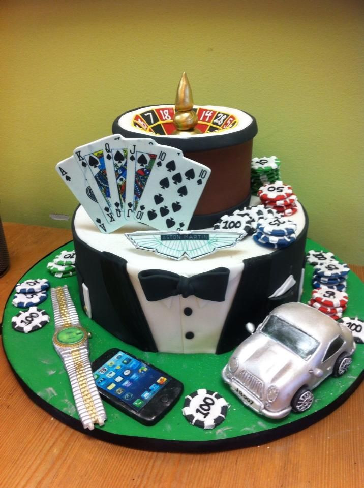 Happy Birthday Cake For A Man
 Best 75 Casino Cakes images on Pinterest