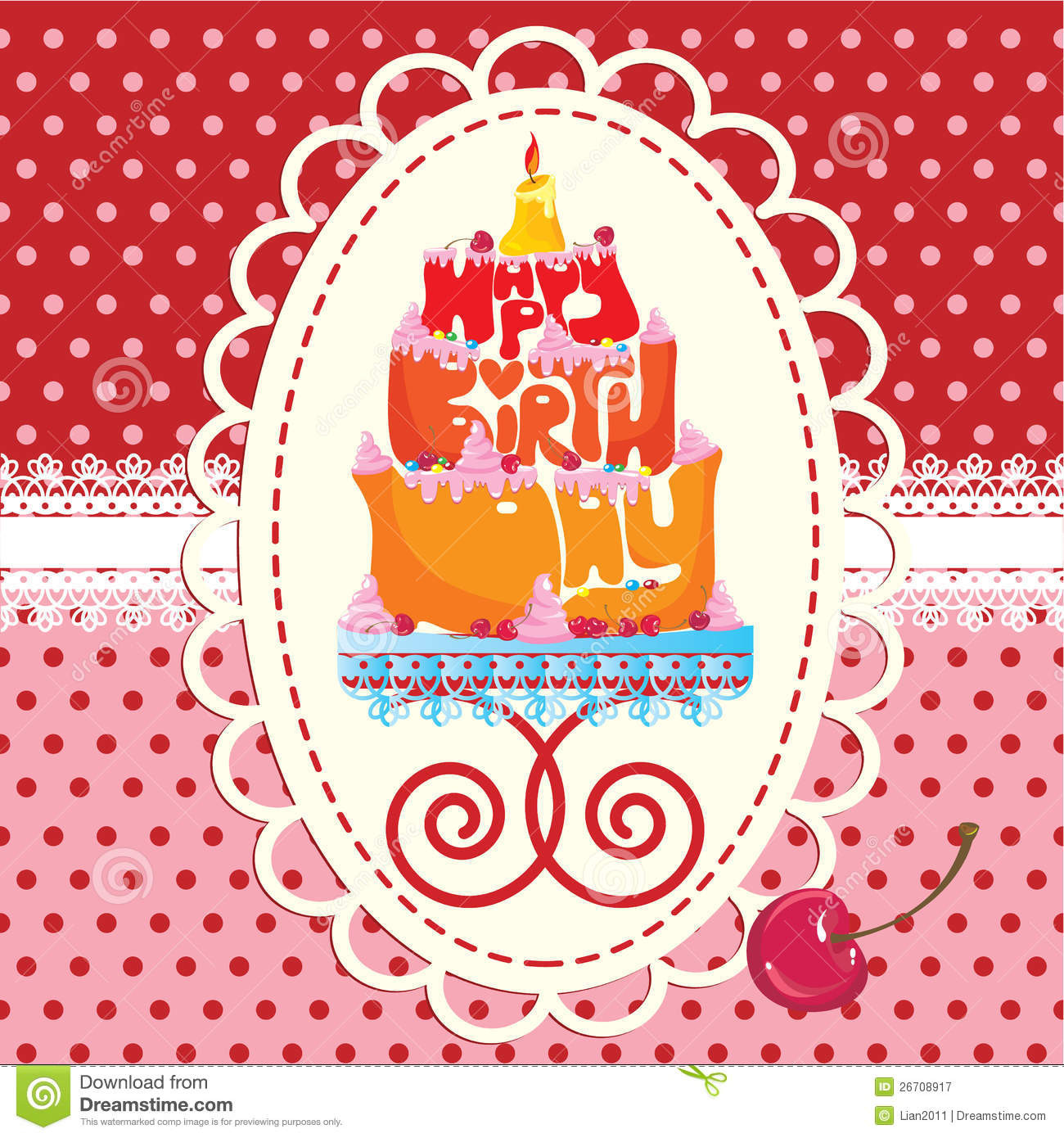 Happy Birthday Cake Text
 Cake Formed From Happy Birthday Text Royalty Free Stock