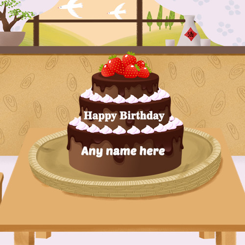 Happy Birthday Cake With Name Edit
 Write Name Happy Birthday Cakes and Cards wishes
