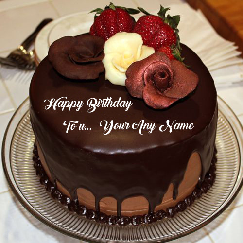 Happy Birthday Cake With Name Edit
 Write Name Wish U Happy Birthday Chocolate Cake Edit