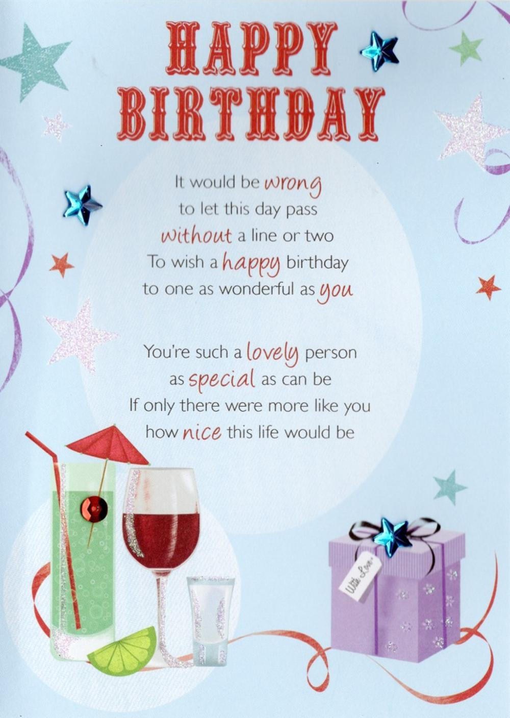 Happy Birthday Card
 Lovely Happy Birthday Greeting Card