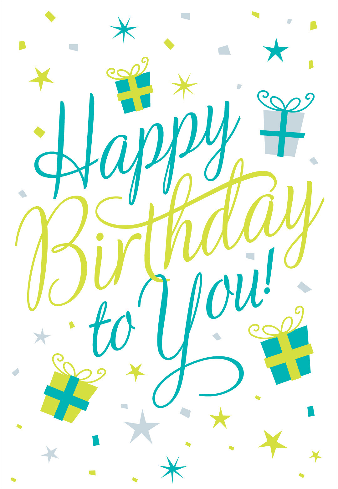 Happy Birthday Card
 Happy Birthday to You Birthday Card