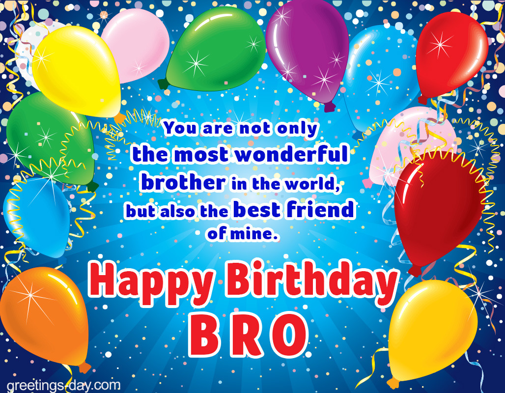 Happy Birthday Cards For Brother
 Free line Birthday Ecard for Brother