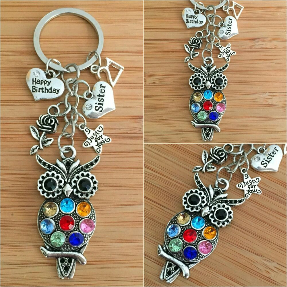 Happy Birthday Gifts For Her
 Personalised HAPPY BIRTHDAY Gifts Charm Keyring 18th 21st