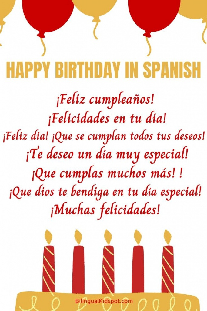 Happy Birthday In Spanish Quotes
 Happy Birthday Songs in Spanish & Different Ways to Say