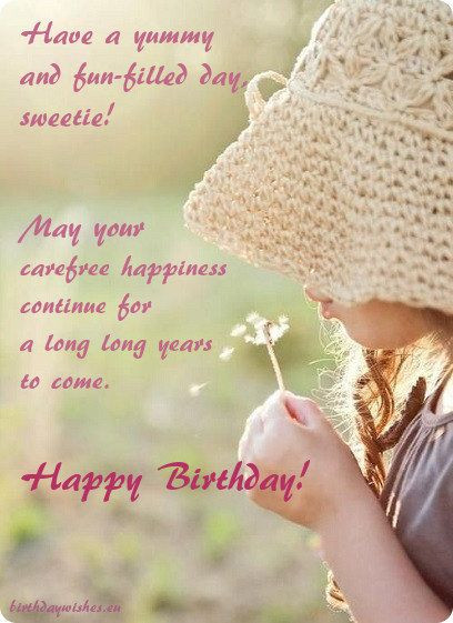 Happy Birthday Little Girl Quotes
 birthday greeting for little girl