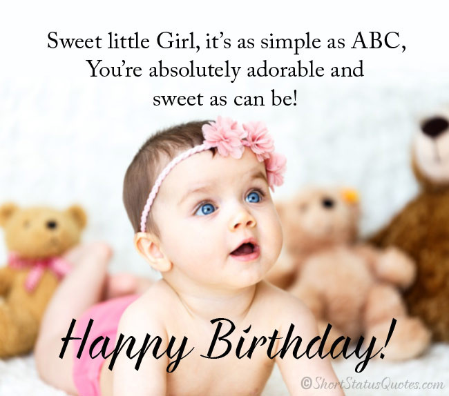 Happy Birthday Little Girl Quotes
 150 [Best] Birthday Status Wishes & Messages for Baby Girl