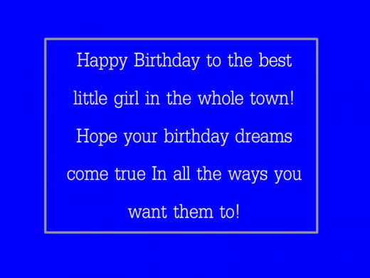 Happy Birthday Little Girl Quotes
 Little Girl Happy Birthday Quotes QuotesGram