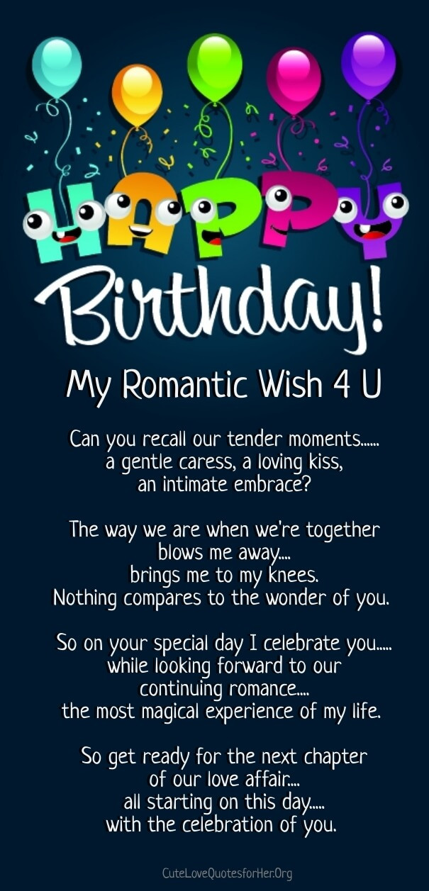 Happy Birthday Love Quote
 12 Happy Birthday Love Poems for Her & Him with