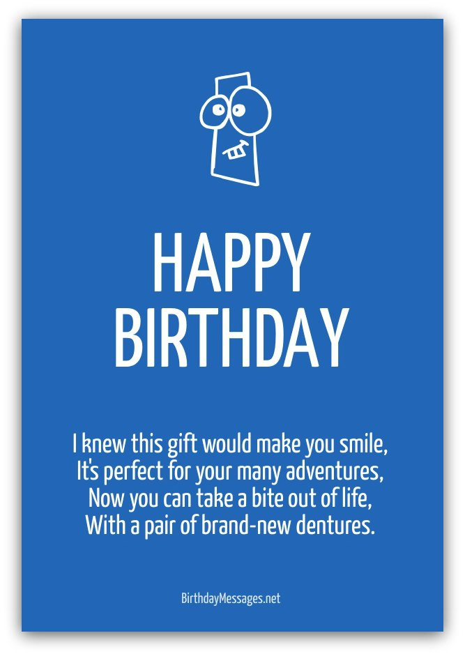 Happy Birthday Poems For Him Funny
 Funny Birthday Poems Funny Birthday Messages