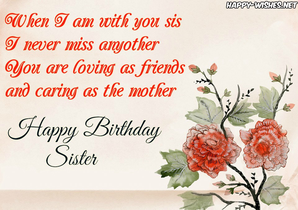 Happy Birthday Quotes To Sister
 Happy Birthday Wishes For Sister Quotes images and Memes