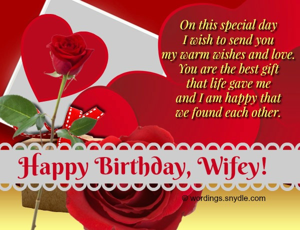 Happy Birthday Quotes Wife
 Birthday Wishes And Messages for Wife Wordings and Messages