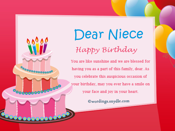 Happy Birthday Wishes To Niece
 Happy Birthday Wishes for Niece Niece Birthday Messages