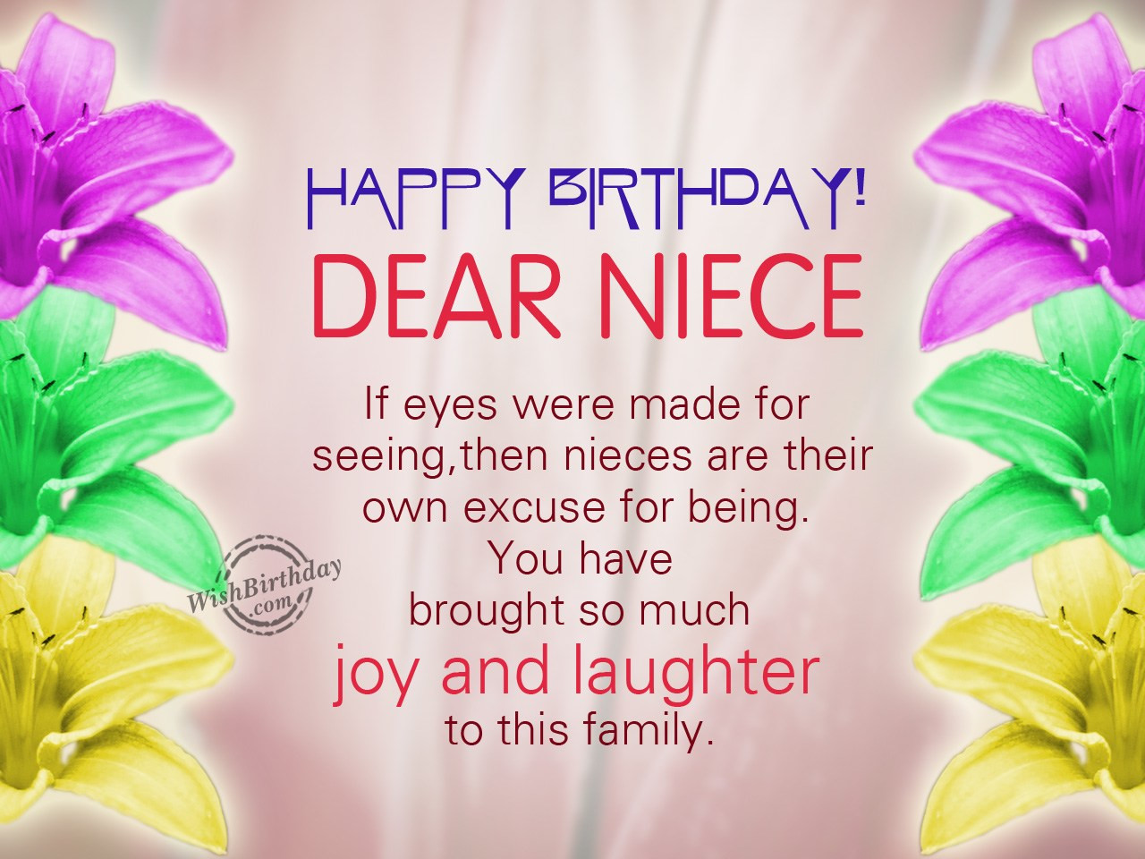 Happy Birthday Wishes To Niece
 Birthday Wishes For Niece Birthday