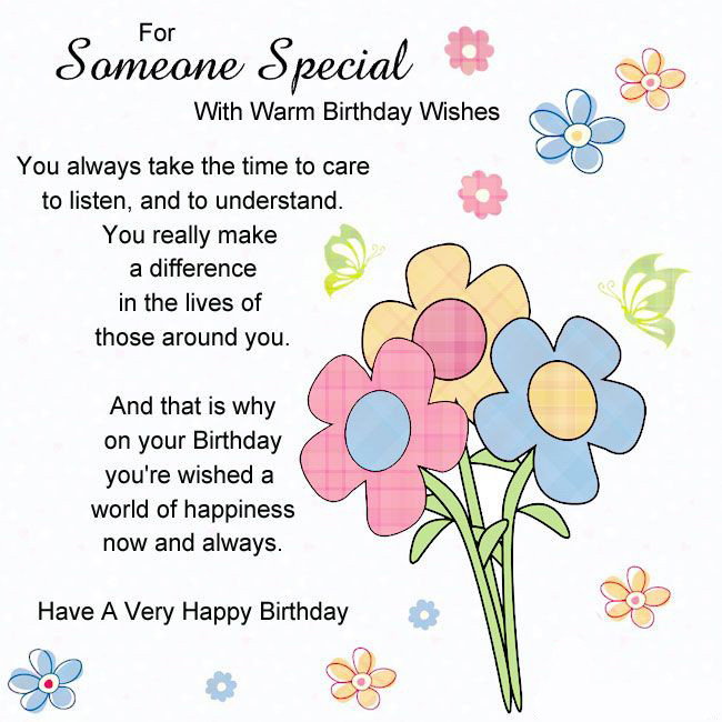 Happy Birthday Wishes To Someone Special
 Happy Birthday Wishes for Someone Special New Birthday