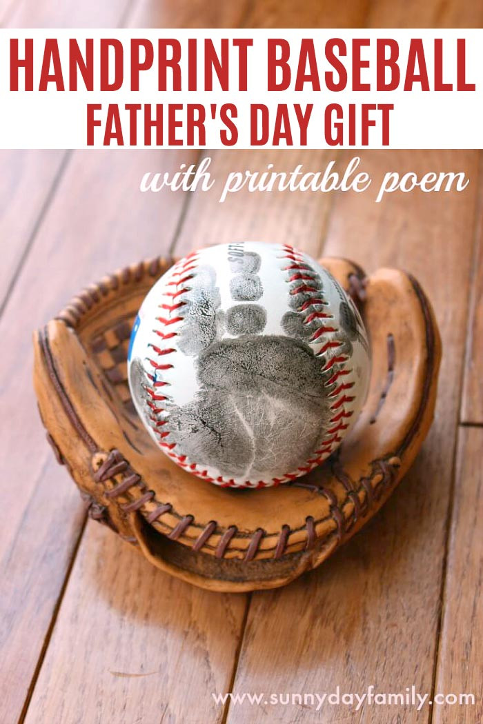 Happy Fathers Day Gift Ideas
 Handprint Baseball Father s Day Gift with Free Printable