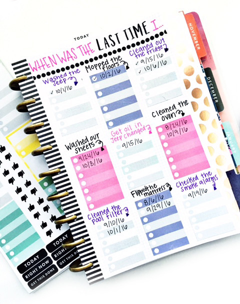 Happy Planner DIY
 DIY Cleaning Chart in The Happy Planner™ — me & my BIG ideas