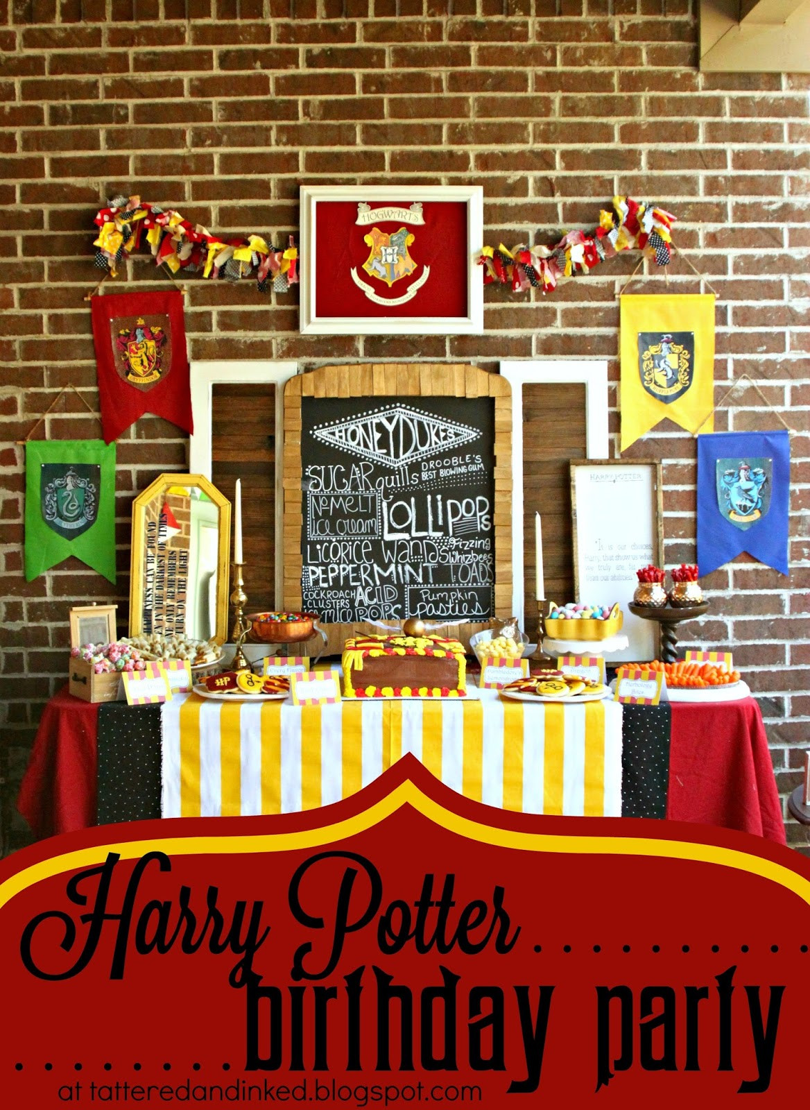 Harry Potter Birthday Party Ideas
 Tattered and Inked DIY Harry Potter Birthday Party