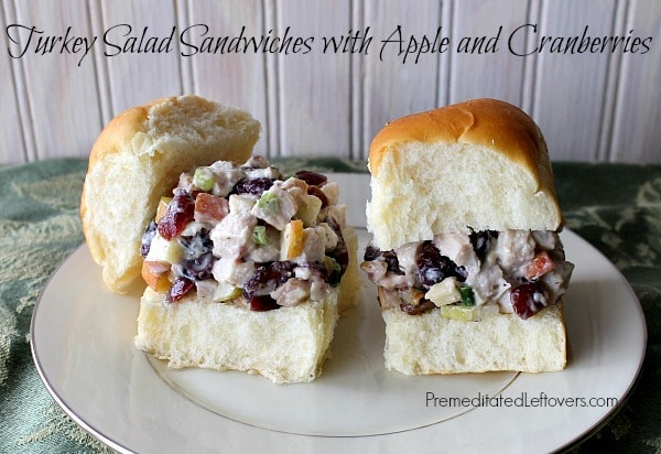 Hawaiian Rolls Turkey Sandwiches
 Turkey Salad Sandwiches Recipe with Apple and Cranberries