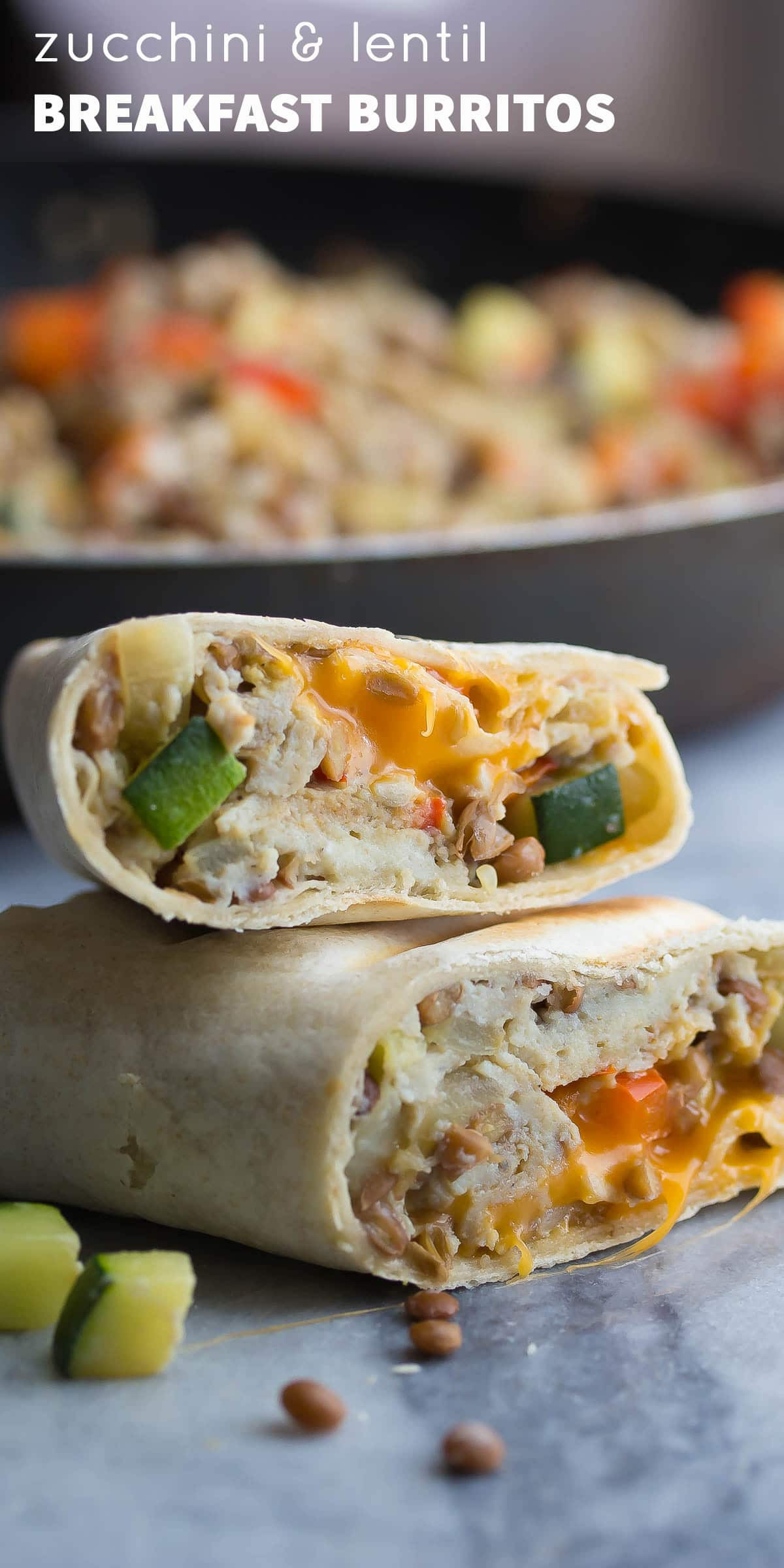 Healthy Breakfast Burrito Freezer
 Healthy Breakfast Burritos with Zucchini and Lentils