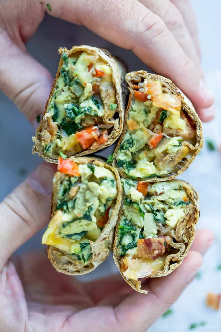 Healthy Breakfast Burrito Freezer
 Freezer Bacon & Egg Breakfast Burritos