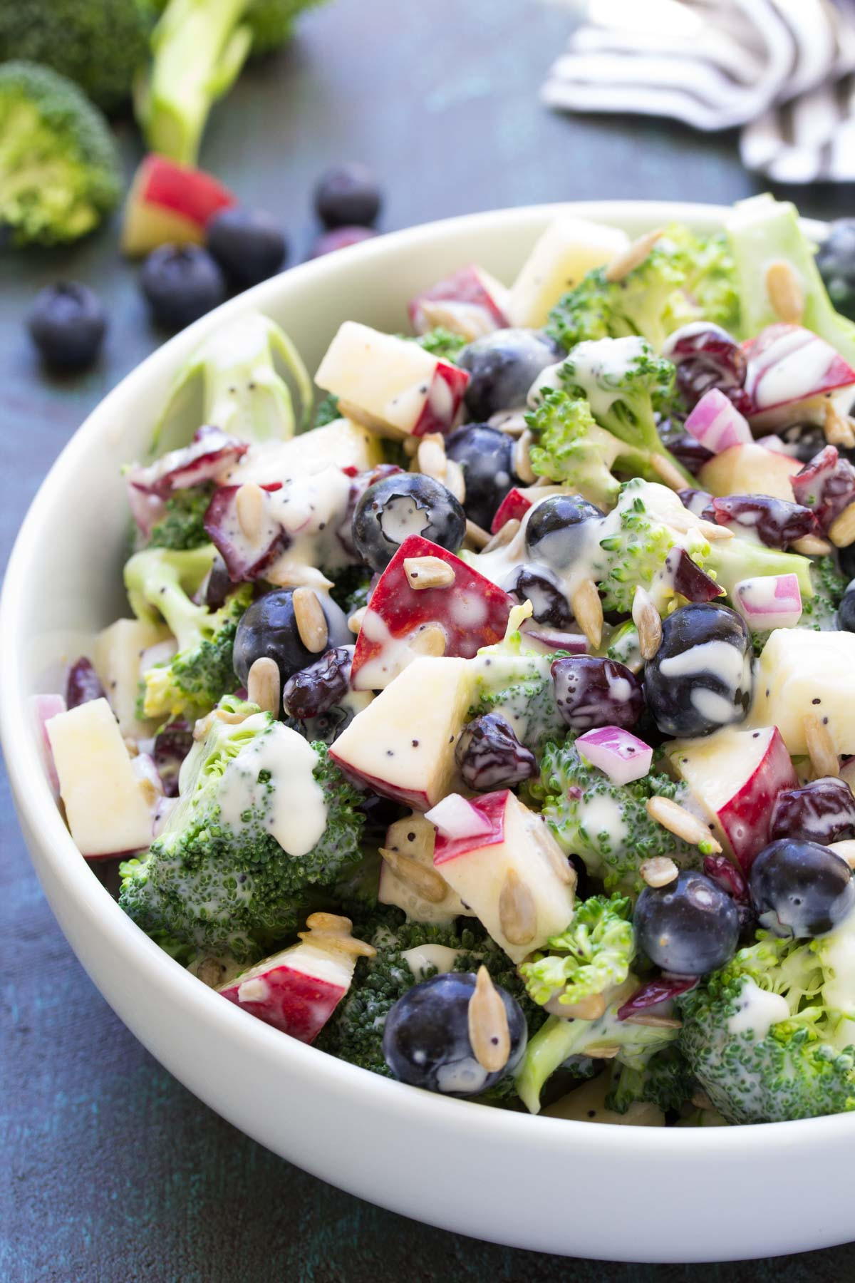 Healthy Broccoli Salad Recipe
 No Mayo Broccoli Salad with Blueberries and Apple