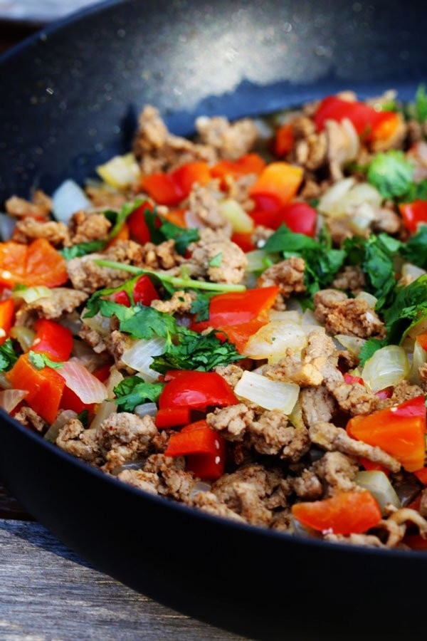 Healthy Dinner With Ground Turkey
 Ground Turkey Dinner with Peppers and ions
