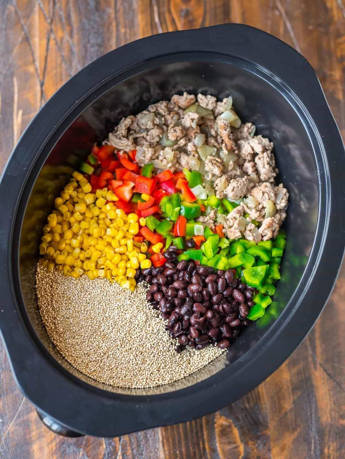 Healthy Ground Turkey Crock Pot Recipes
 Crock Pot Mexican Casserole with Quinoa Black Beans and