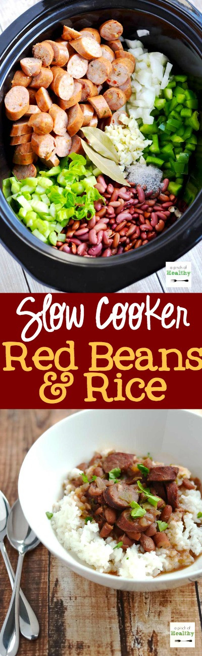 Healthy Red Beans And Rice
 Red Beans and Rice in the Slow Cooker A Pinch of Healthy