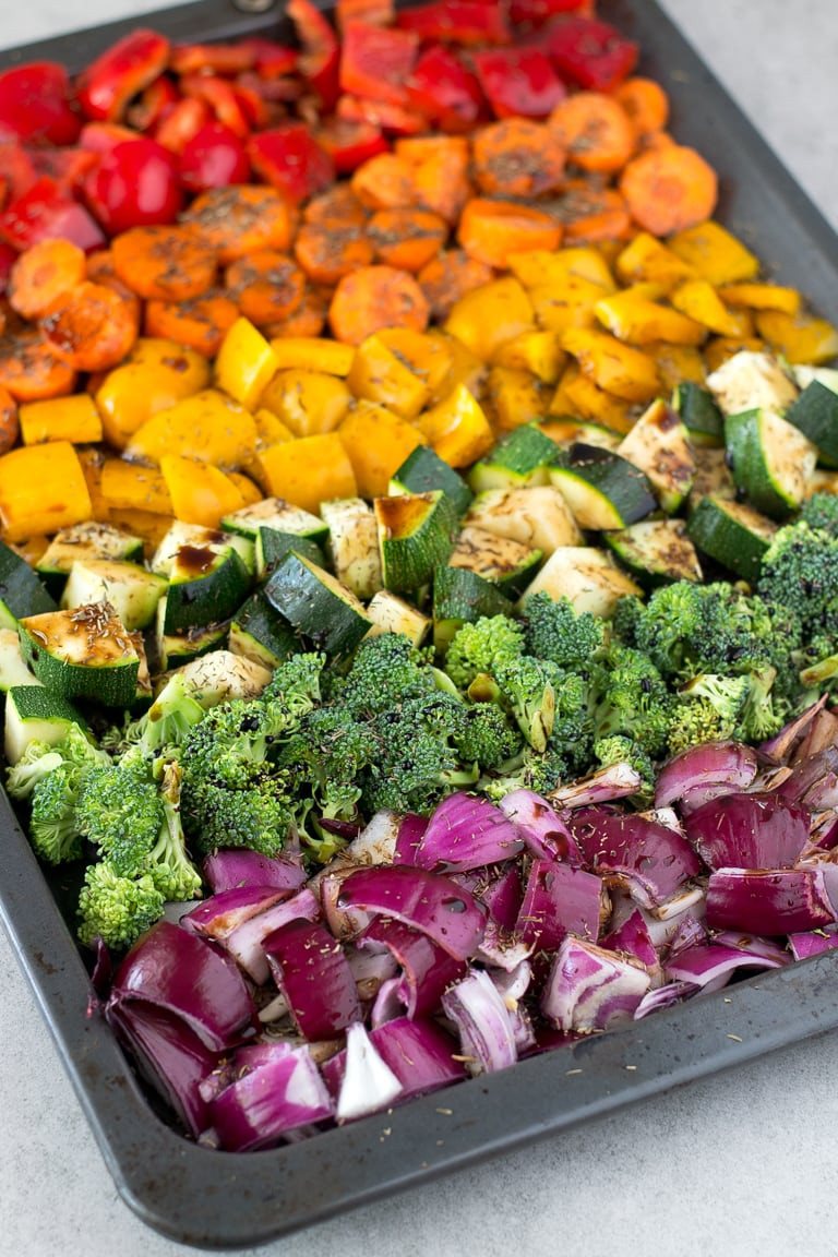 Healthy Roasted Vegetables
 Oil Free Rainbow Roasted Ve ables