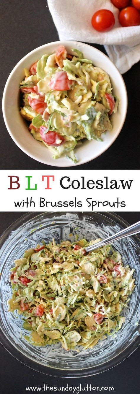 Healthy Side Dishes For Sandwiches
 BLT Coleslaw with Brussels Sprouts Recipe