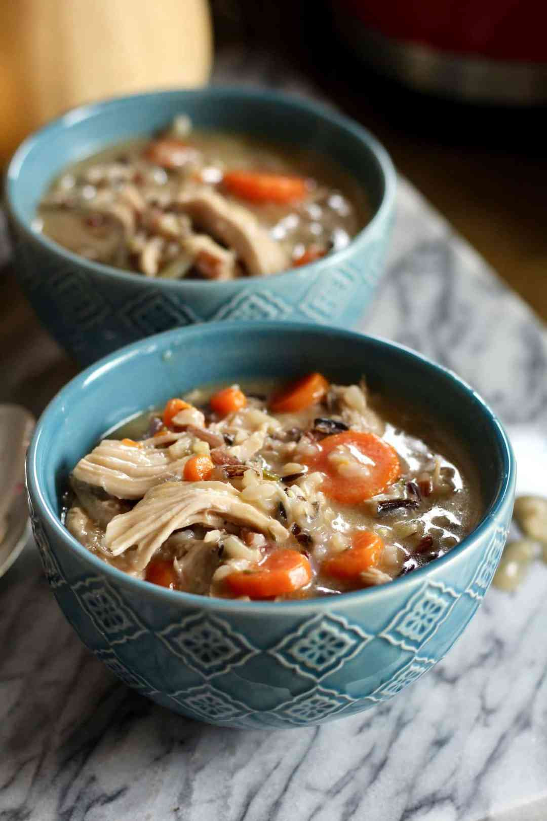 Healthy Turkey Soup
 Lightened Up Turkey and Wild Rice Soup