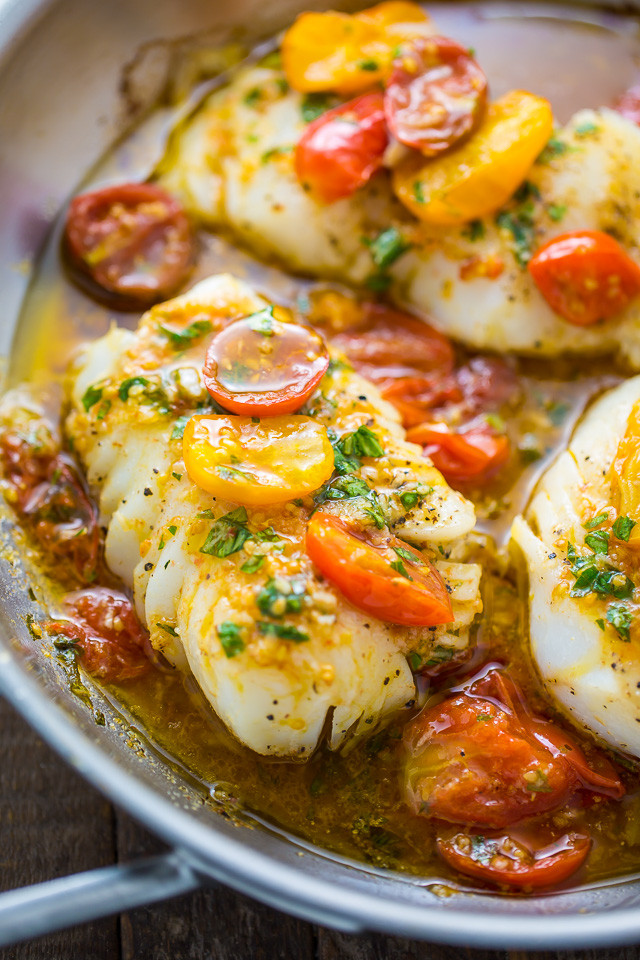 Healthy White Fish Recipes
 Pan Seared Cod in White Wine Tomato Basil Sauce Healthy