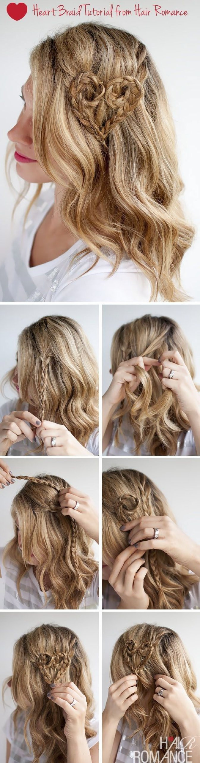 Heart Braids Hairstyles
 Valentine’s Day Hairstyle