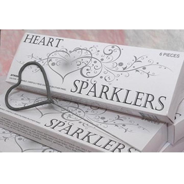 Heart Sparklers Wedding
 Heart Shaped Wedding Sparklers 6 Count