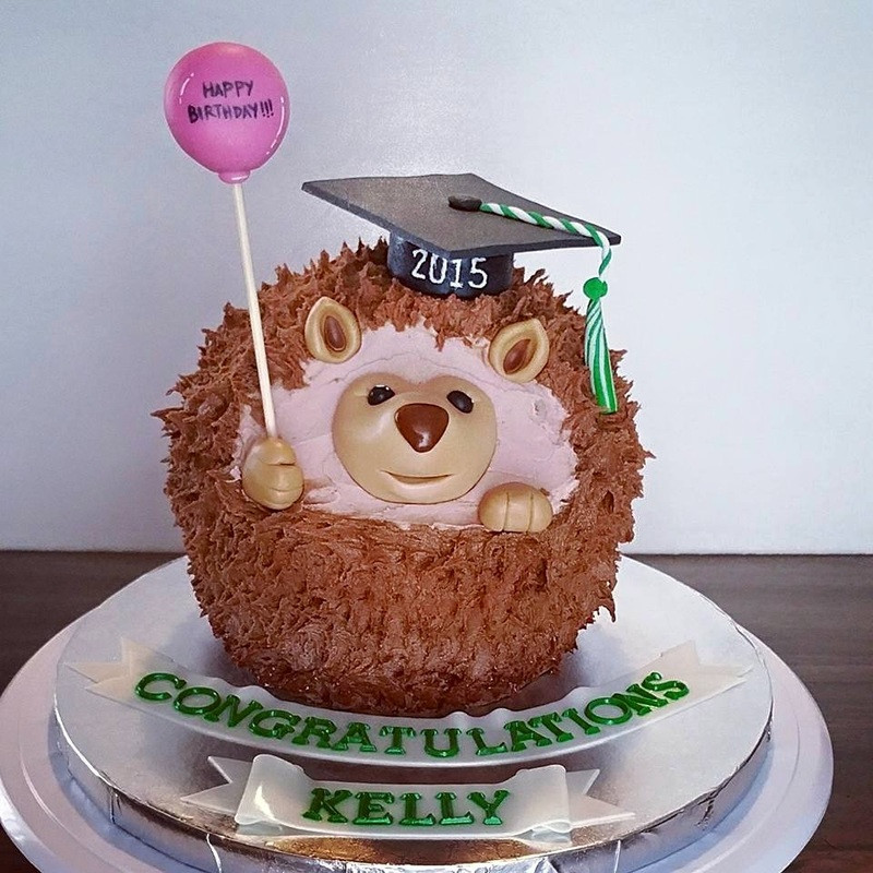 Hedgehog Birthday Cake
 Hedgehog Graduation and Birthday Cake Chu Cakes