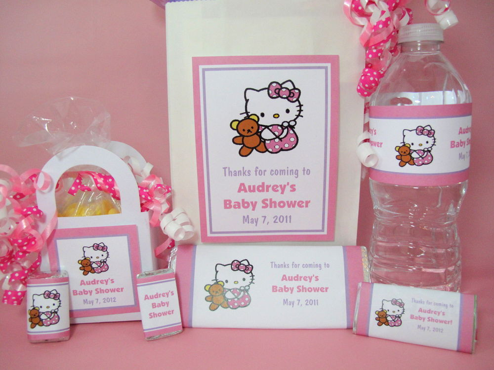 Hello Kitty Baby Shower Decorations At Party City
 Hello Kitty Baby Shower PDF CD w Favor Tags Water Popcorn