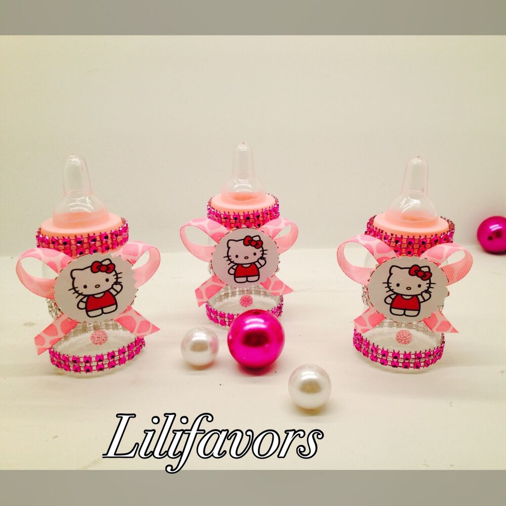 Hello Kitty Baby Shower Decorations At Party City
 12 Fillable Baby Girl Shower Bottles Hello Kitty Pink