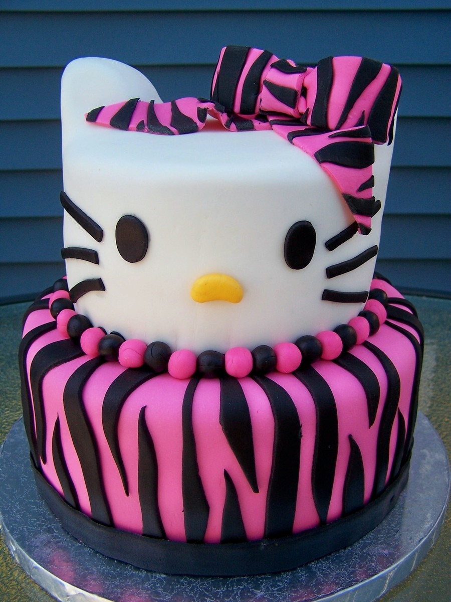 Hello Kitty Birthday Cakes
 Zebra Print Hello Kitty Birthday Cake CakeCentral
