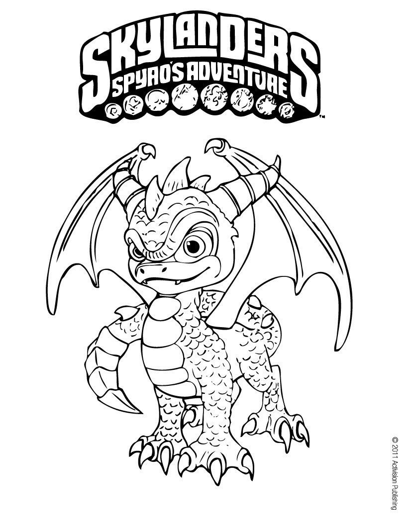 Hellokids Coloring Pages
 Spyro coloring page More Skylanders coloring sheets on