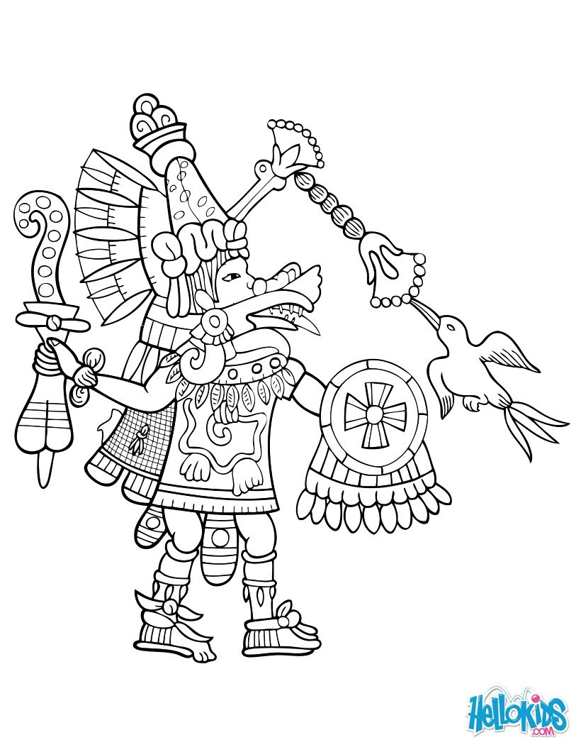 Hellokids Coloring Pages
 Quetzalcoatl coloring pages Hellokids