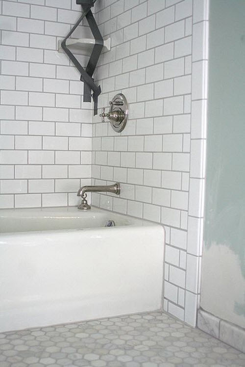 Hex Tiles Bathroom Floor
 34 white hexagon bathroom floor tile ideas and pictures