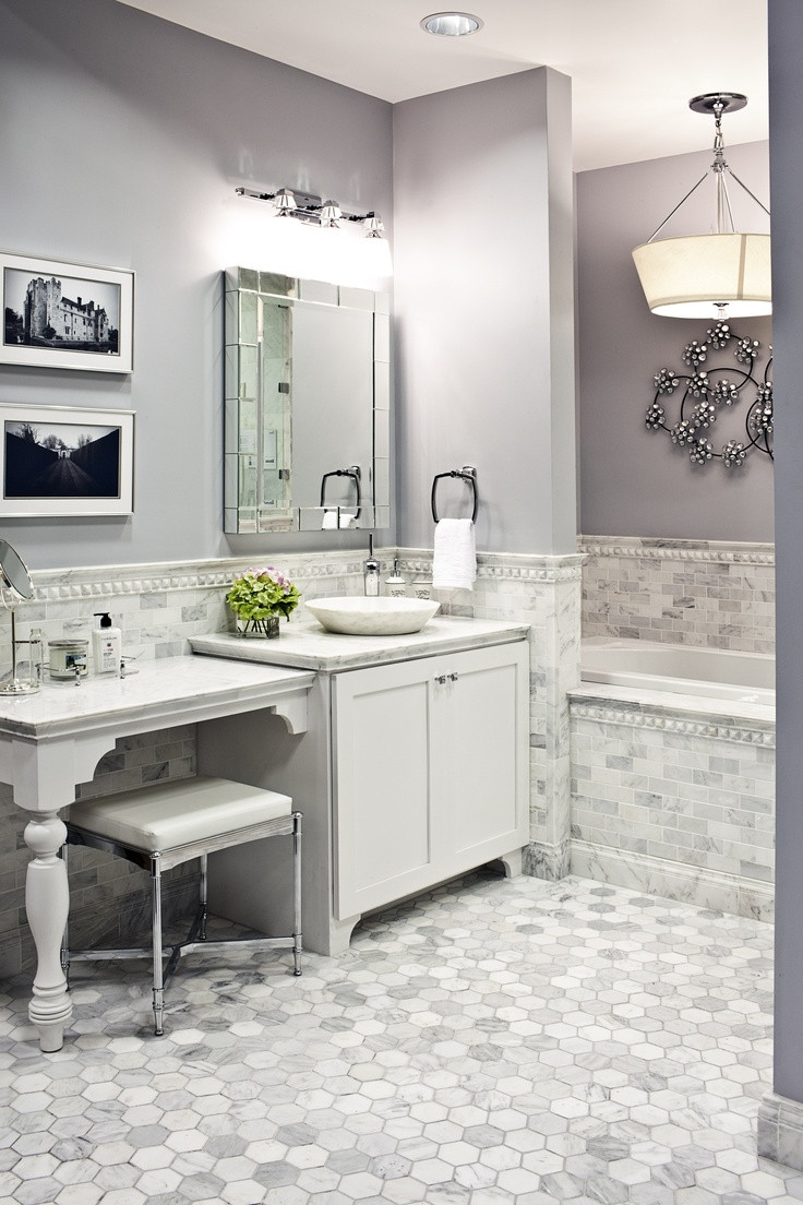 Hex Tiles Bathroom Floor
 30 Ideas on using hex tiles for bathroom floors 2019
