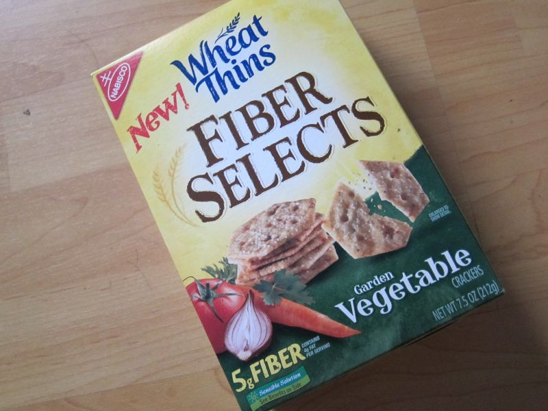 High Fiber Crackers
 Review Nabisco Wheat Thins Fiber Selects Garden