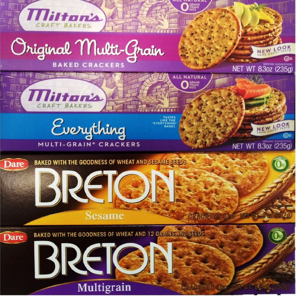 High Fiber Crackers
 Milton s Craft Bakers Breton Baked Whole Grain High Fiber
