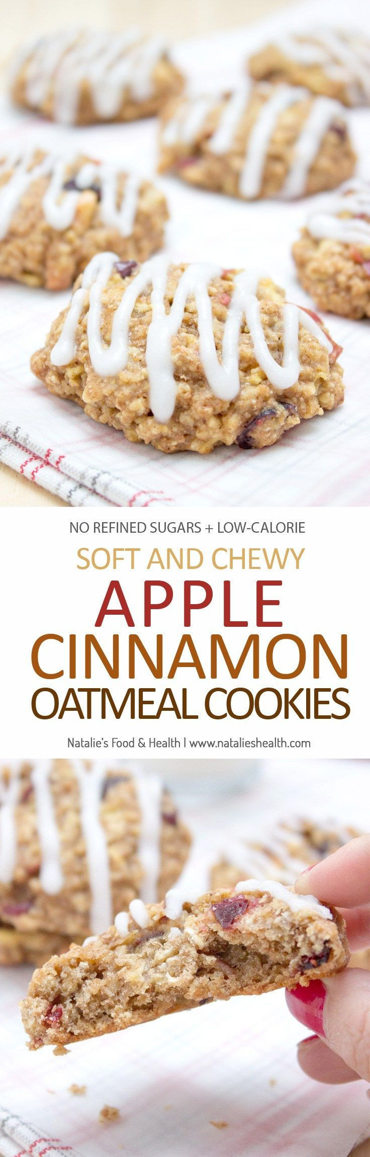 High Fiber Oatmeal Cookies
 Fragrant soft and chewy Apple Cinnamon Oatmeal Cookies