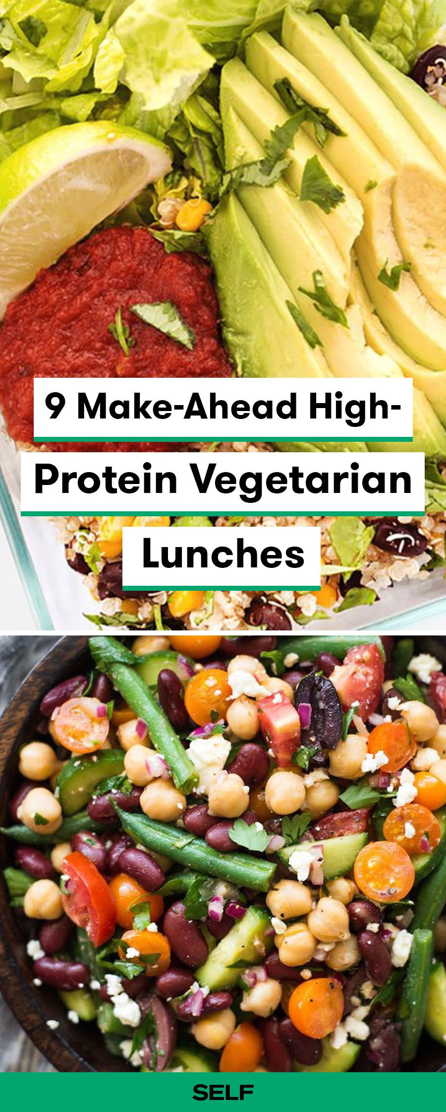 High Protein Vegetarian Lunch
 9 Make Ahead High Protein Ve arian Lunches