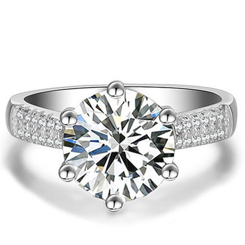 High Quality Cubic Zirconia Wedding Rings
 High Quality Big Round Cubic Zirconia Rings For Women